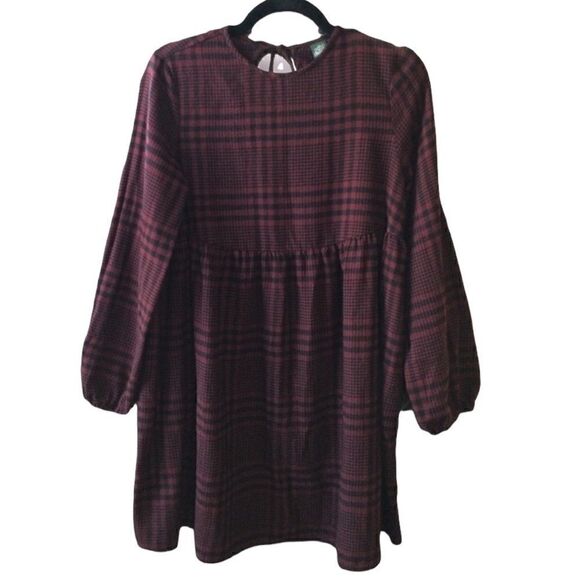 Wild Fable Black and Red Plaid Flannel Dress - Picture 1 of 4